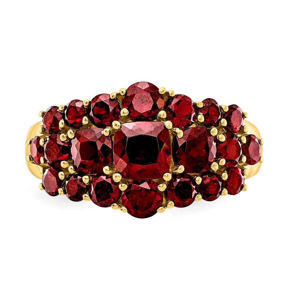 14K Gelbgold Granat-Ring