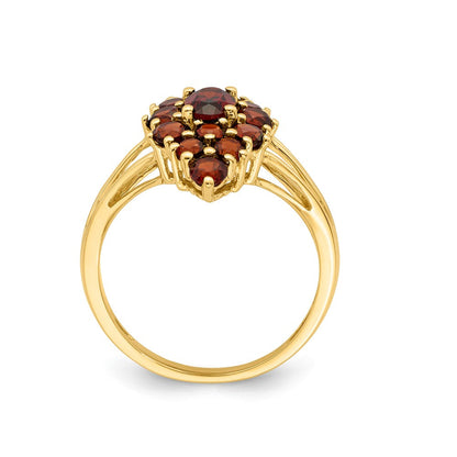 14K Gelbgold Granat-Ring