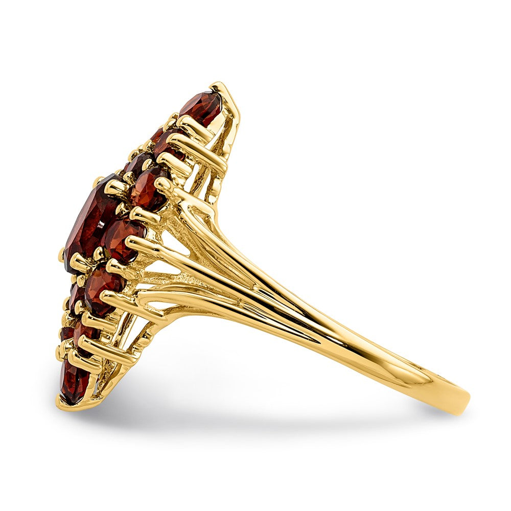 14K Gelbgold Granat-Ring