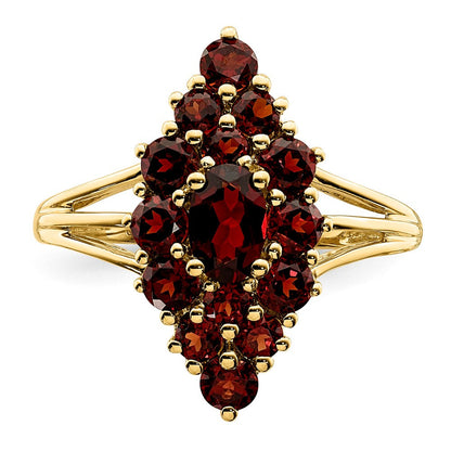 14K Gelbgold Granat-Ring