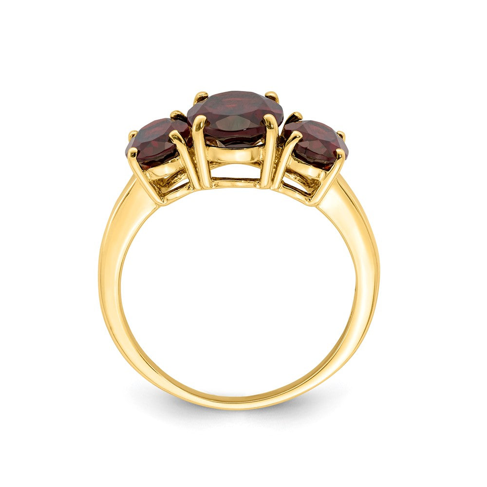 14K Gelbgold Ring mit ovalem Granat