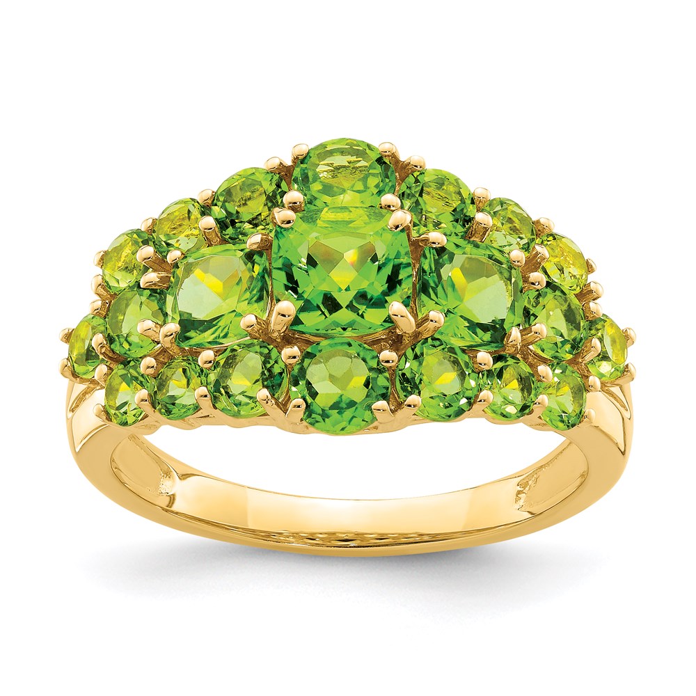 14K Gelbgold Ring mit Peridot