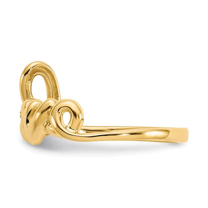 14K Gelbgold Ring mit echten Diamanten "Love"