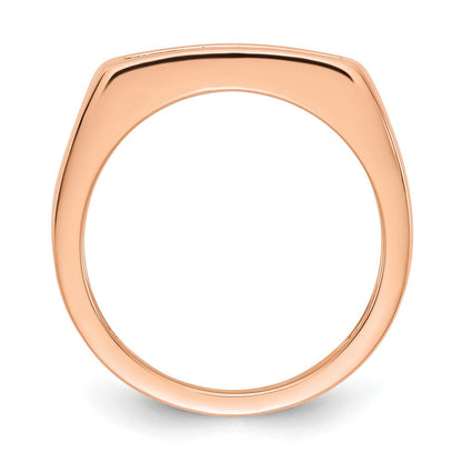 Damenring aus 14K Roségold, poliert, mit echten Diamanten