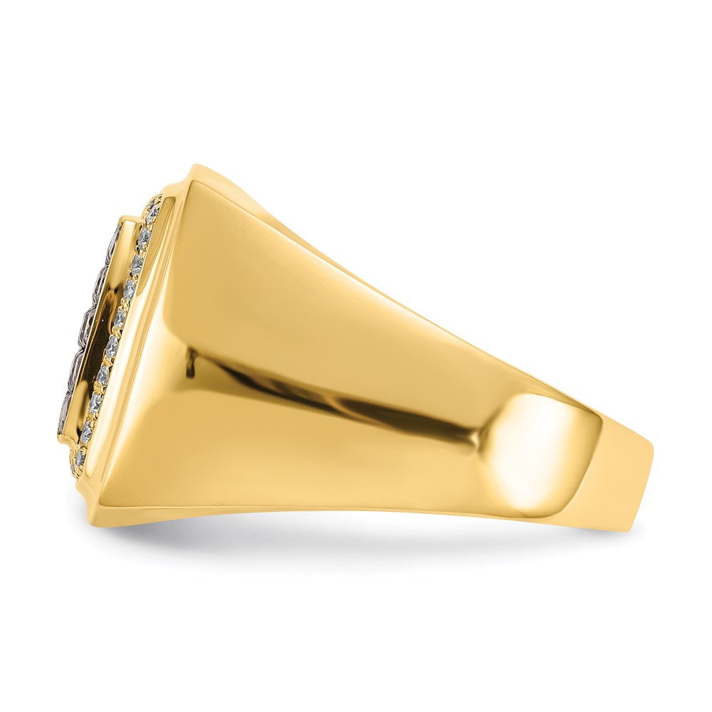 14K Gelbgold & Braun Ring mit echten Diamanten