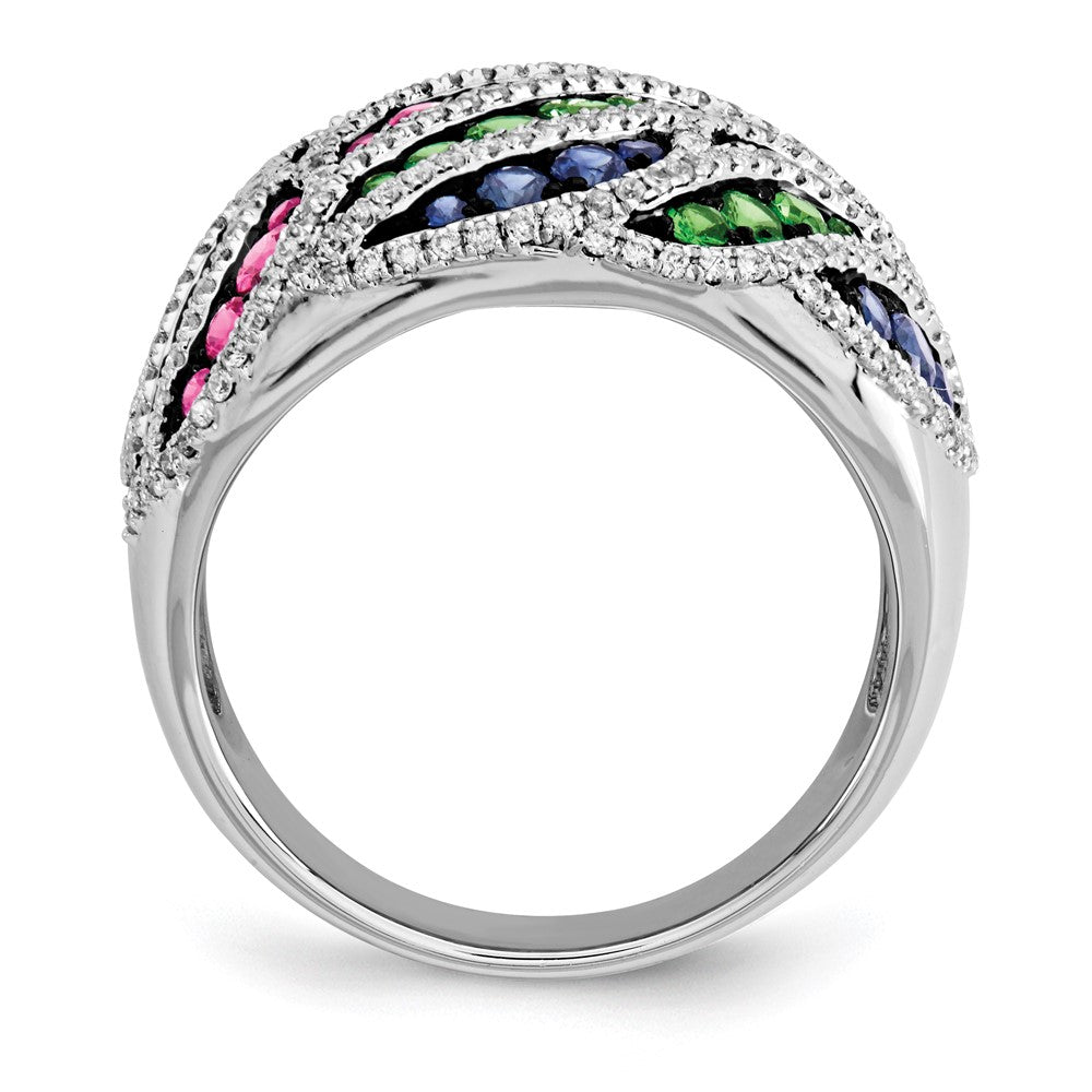 14K Weißgold Echt Diamant