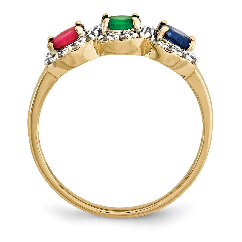 14K Gelbgold Composite Rubin