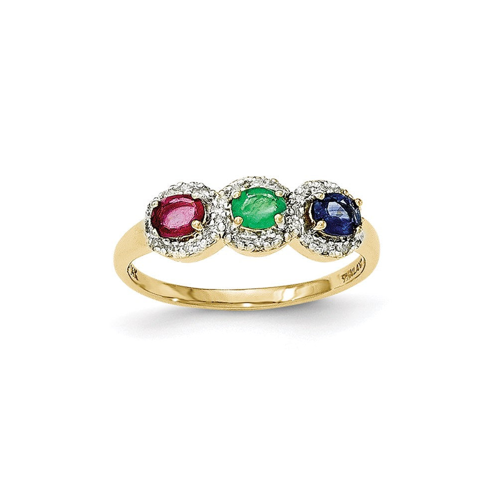 14K Gelbgold Composite Rubin