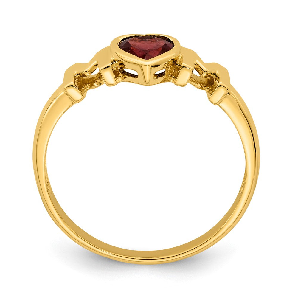14K Gelbgold Granat MOM-Ring