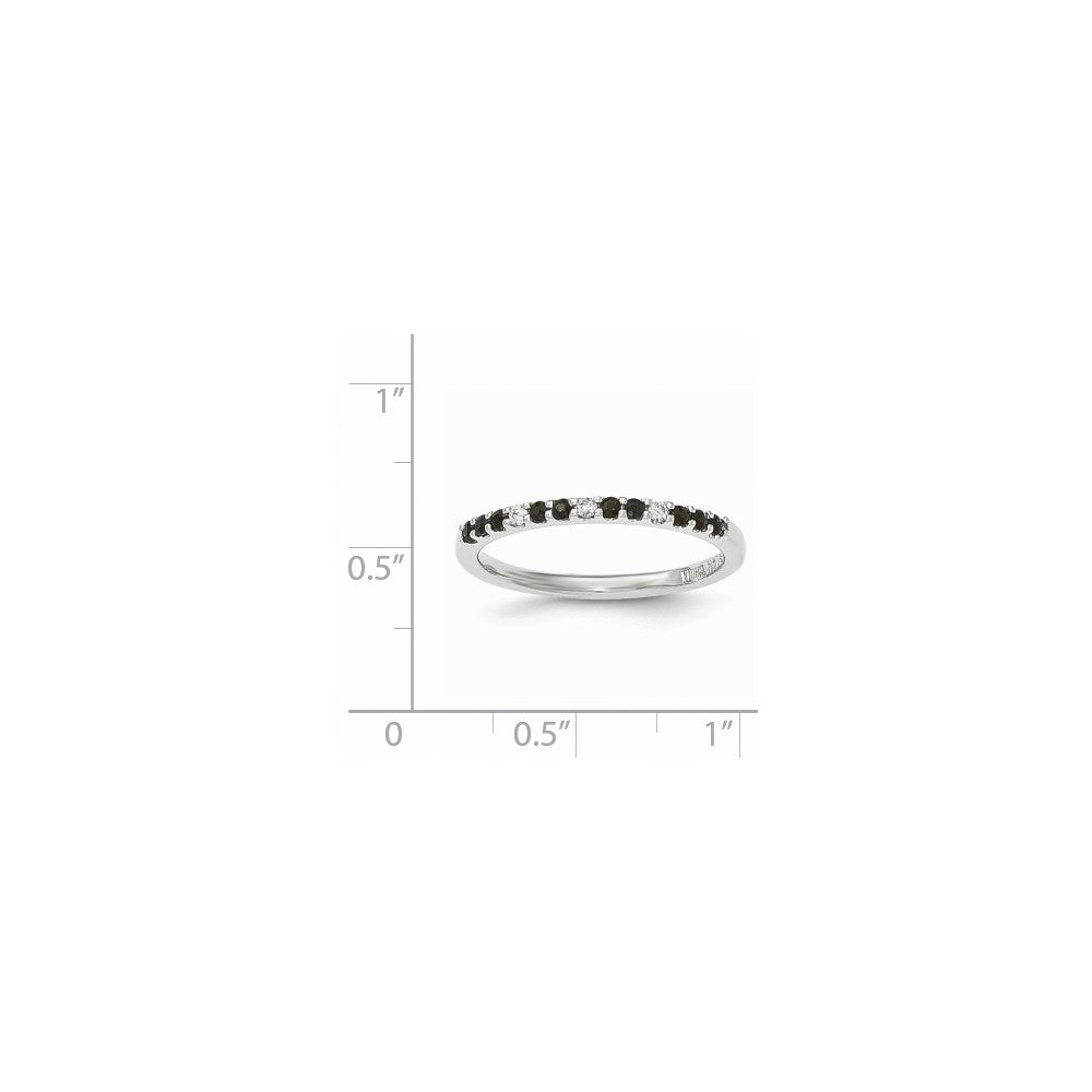 14K Weißgold Echt Diamant und Saphir Ring
