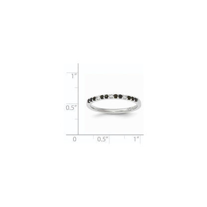14K Weißgold Echt Diamant und Saphir Ring