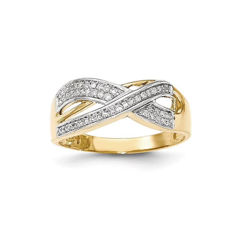 Ring aus 14K Gelbgold mit natürlichen Diamanten