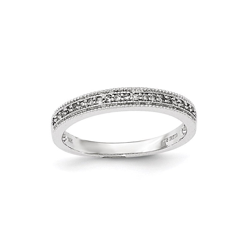 14K Weißgold Ring mit echten Diamanten