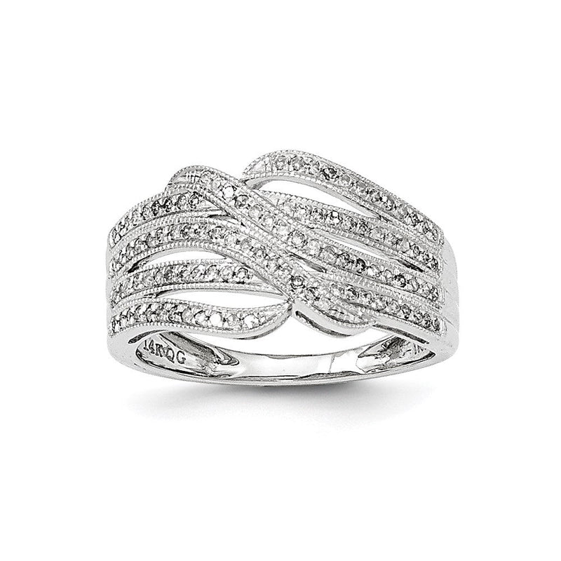 Ring aus 14K Weißgold mit natürlichen Diamanten