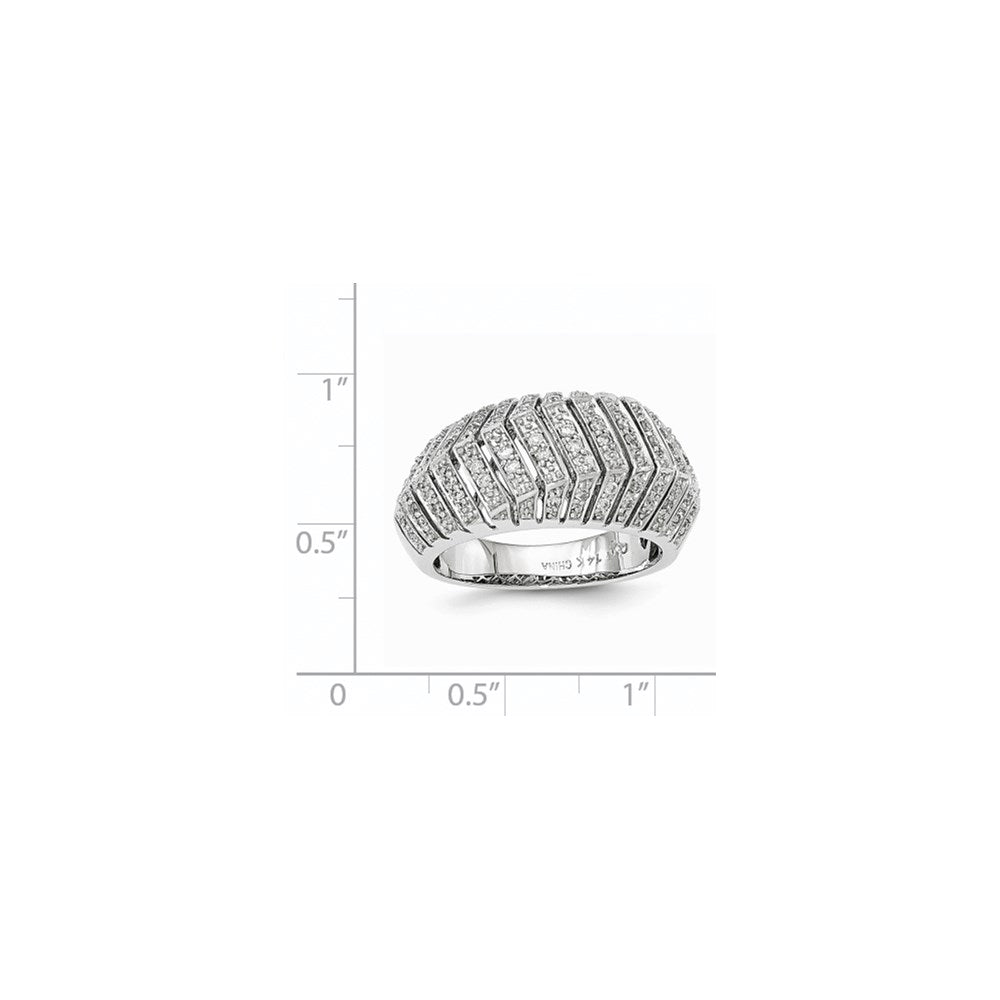 14K Weißgold Diamant Pavé‚äö Ring
