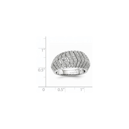 14K Weißgold Diamant Pavé‚äö Ring