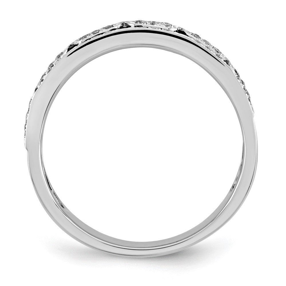 14K Weißgold Echt Diamant & Saphir Ring