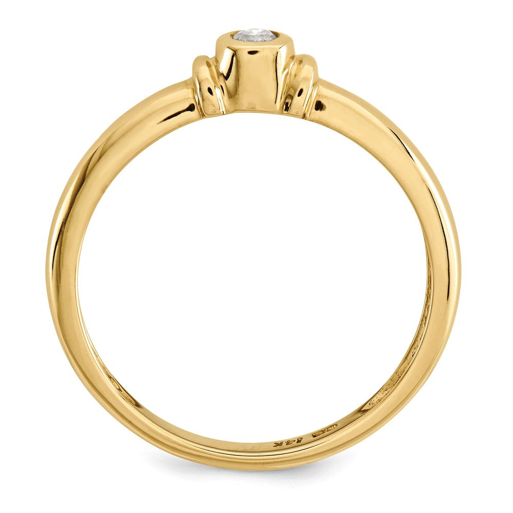 14K Gelbgold Diamantring