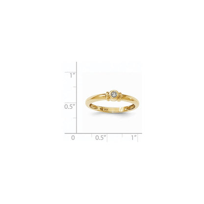 14K Gelbgold Diamantring