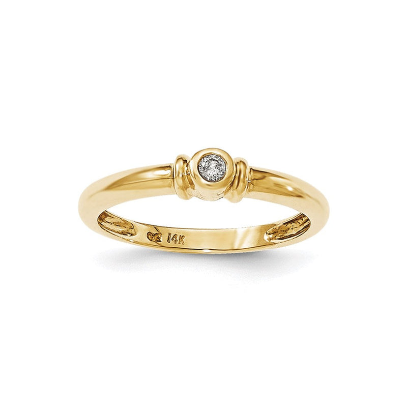 14K Gelbgold Diamantring