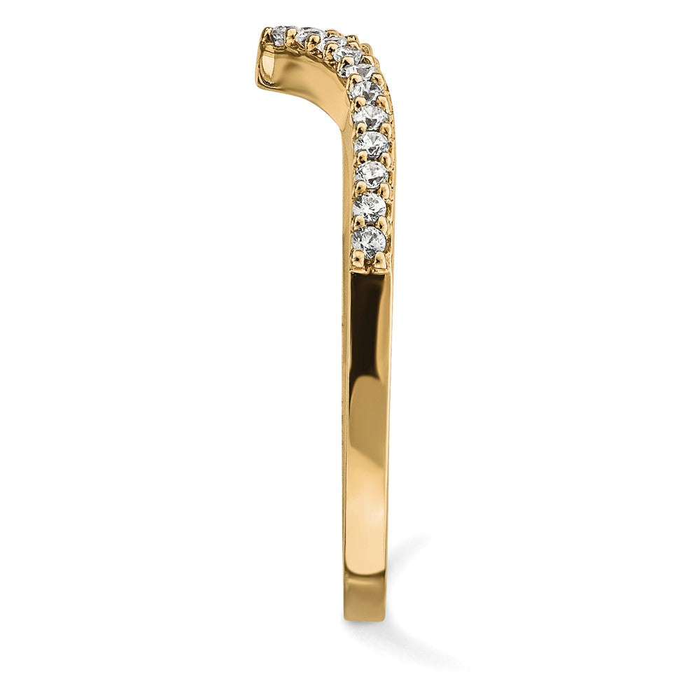 14K Gelbgold Diamant V Ring