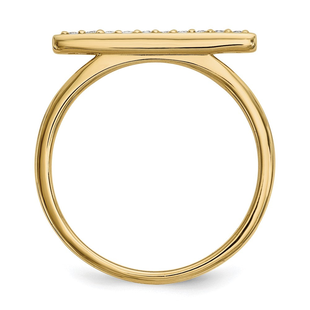 14K Gelbgold Diamant Stab Ring