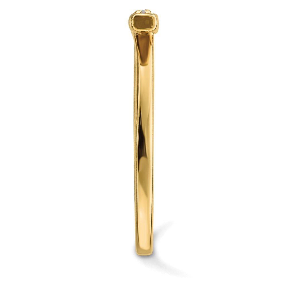 14K Gelbgold Diamant Stab Ring