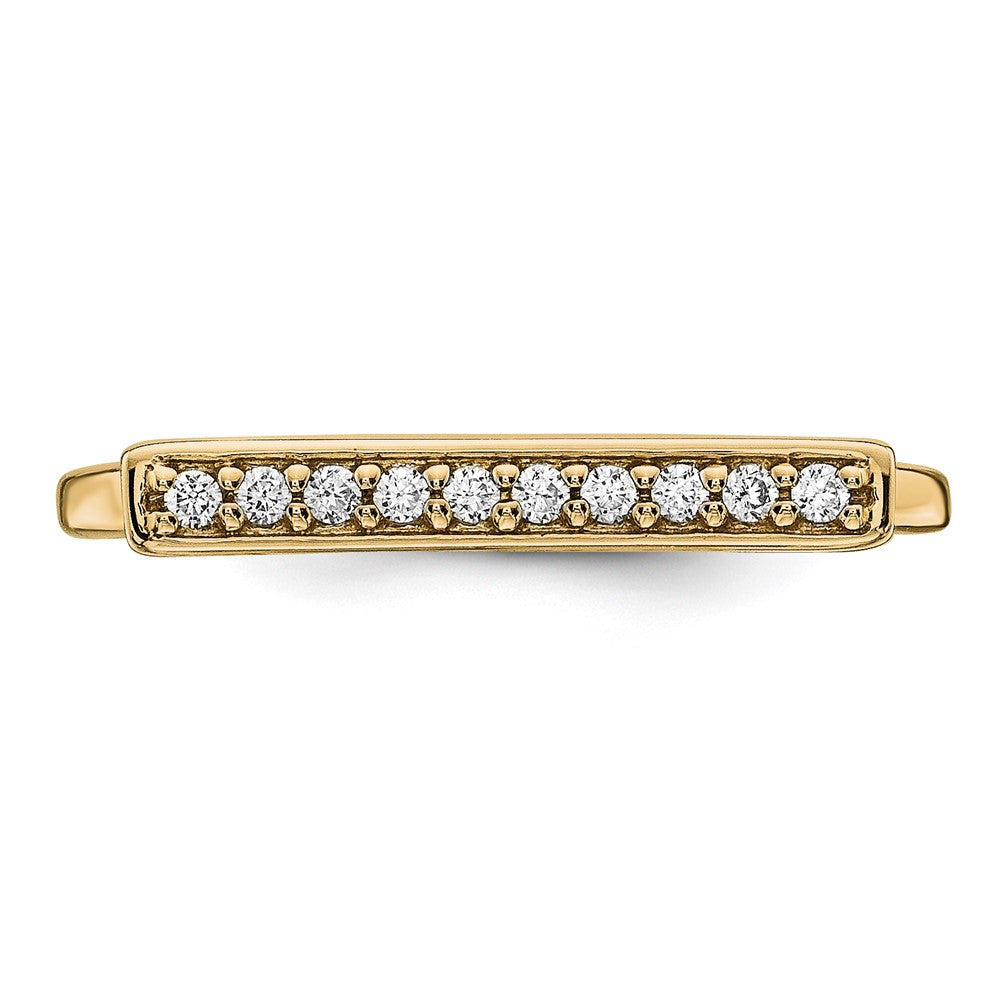 14K Gelbgold Diamant Stab Ring