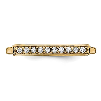 14K Gelbgold Diamant Stab Ring