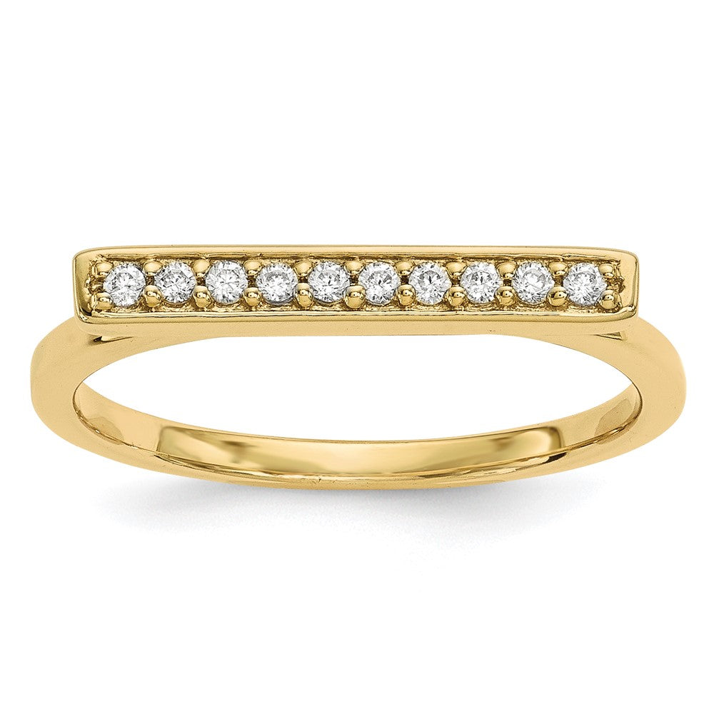 14K Gelbgold Diamant Stab Ring