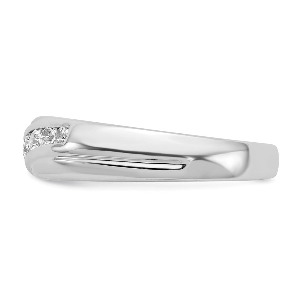 14K Weißgold Ring mit echten Diamanten für Herren