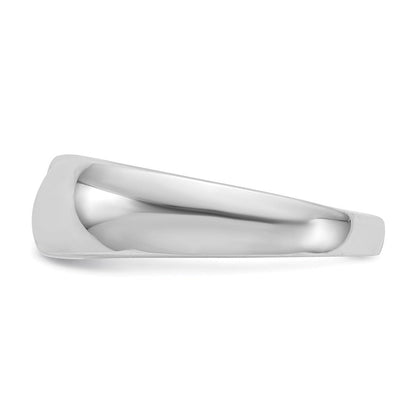14K Weißgold Herrenring mit echten Diamanten