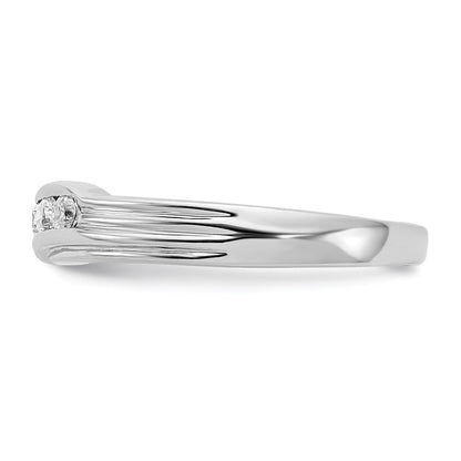 14K Weißgold Herrenring mit echten Diamanten