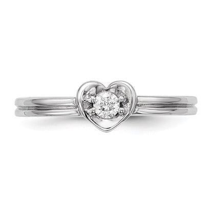 14K Weißgold Ring mit echten Diamanten
