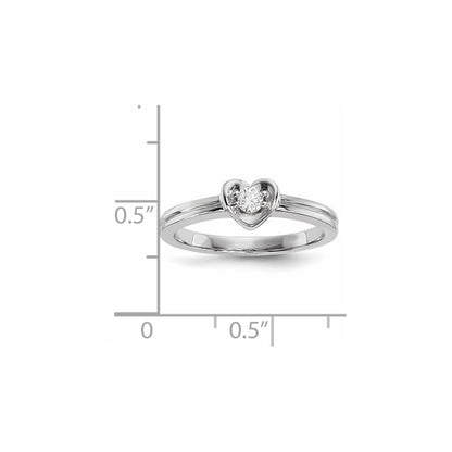 14K Weißgold Ring mit echten Diamanten