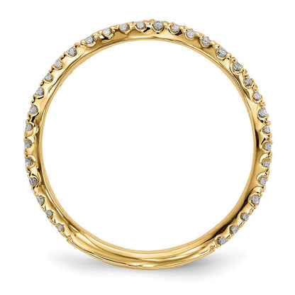 14K Gelbgold Ring mit echten Diamanten