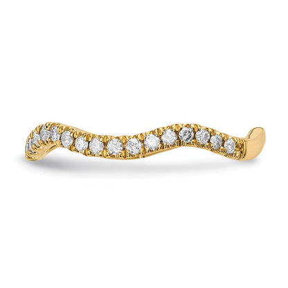 14K Gelbgold Ring mit echten Diamanten