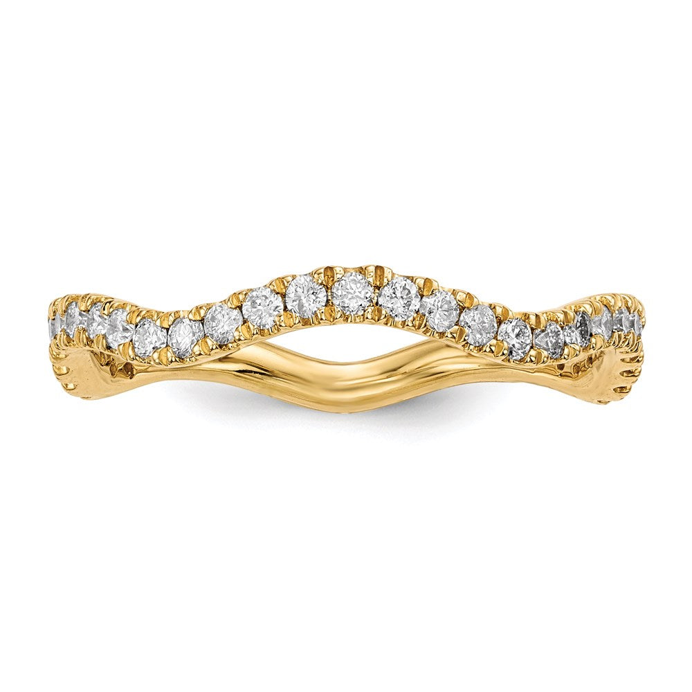 14K Gelbgold Ring mit echten Diamanten