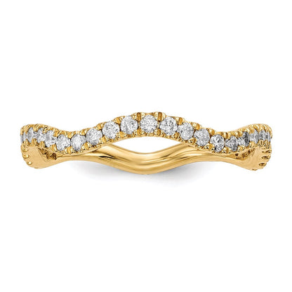 14K Gelbgold Ring mit echten Diamanten