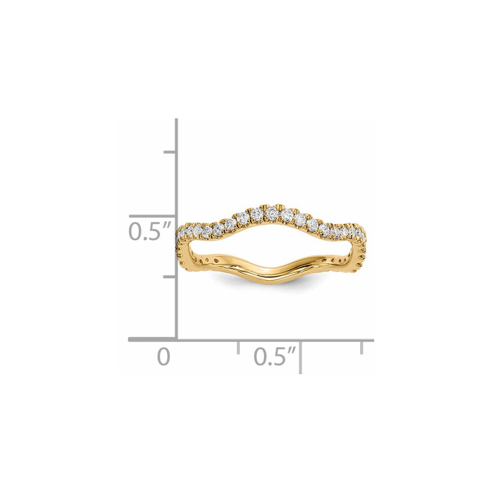 14K Gelbgold Ring mit echten Diamanten