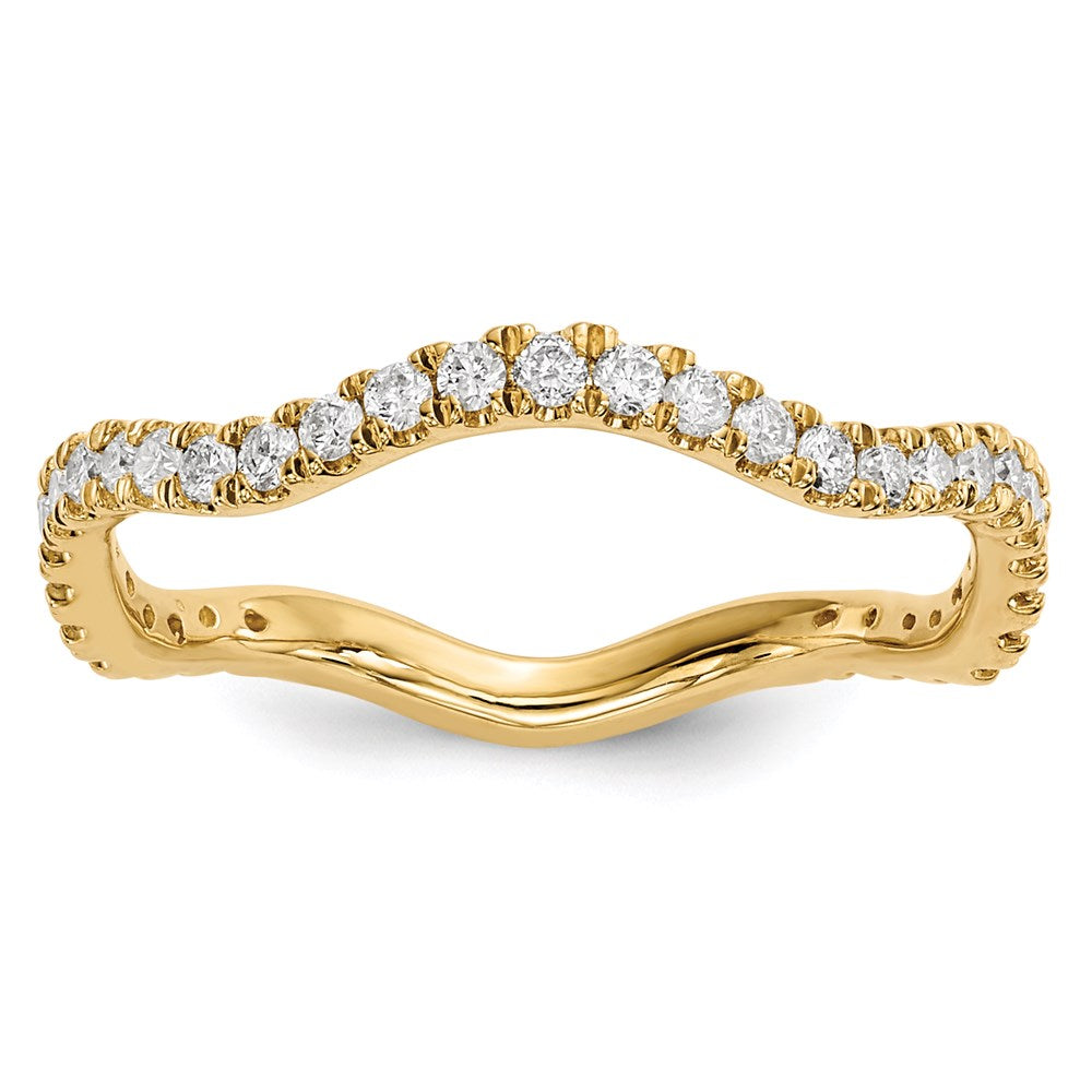 14K Gelbgold Ring mit echten Diamanten
