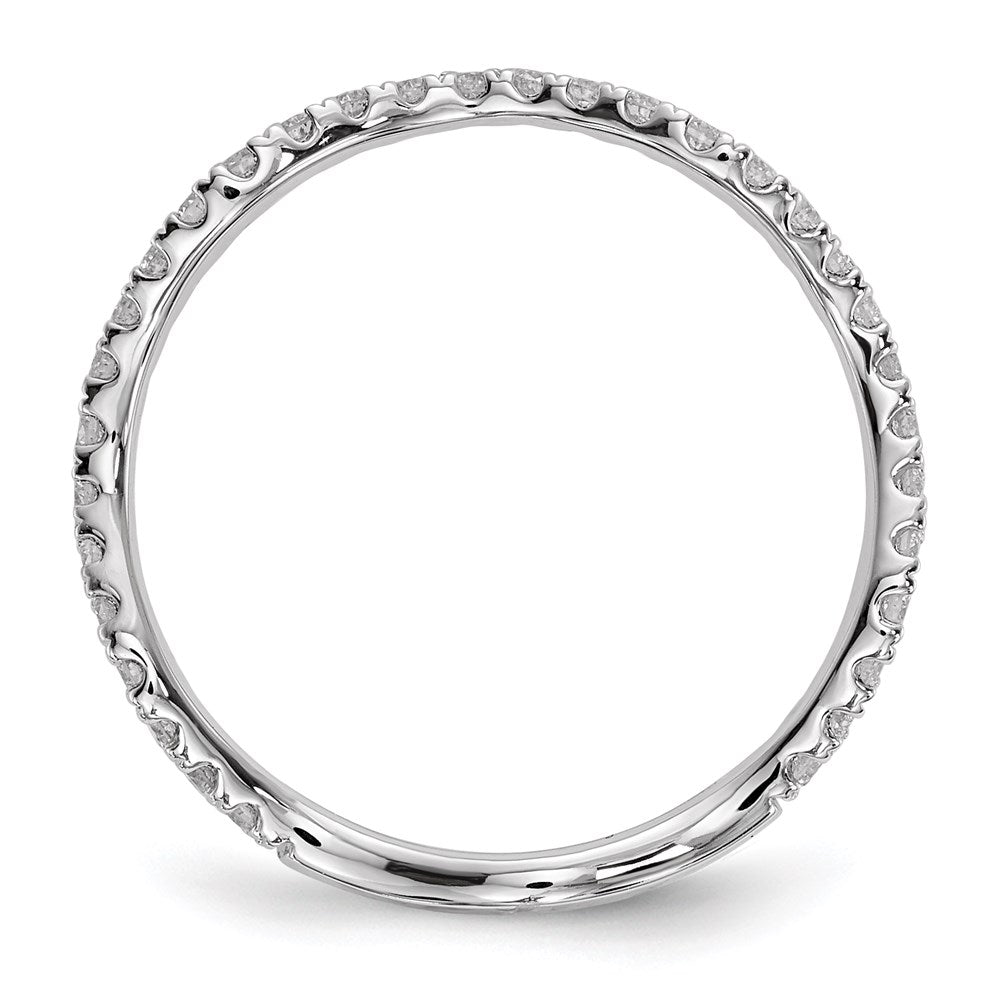 14K Weißgold Ring mit echten Diamanten