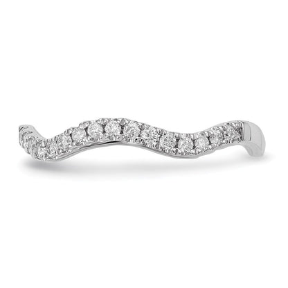 14K Weißgold Ring mit echten Diamanten