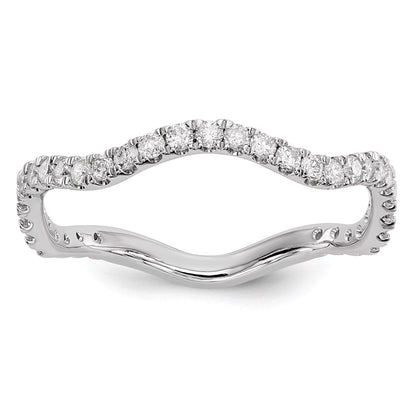 14K Weißgold Ring mit echten Diamanten