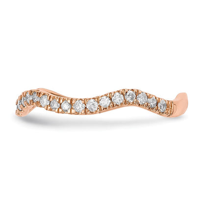 14K Roségold Ring mit echten Diamanten