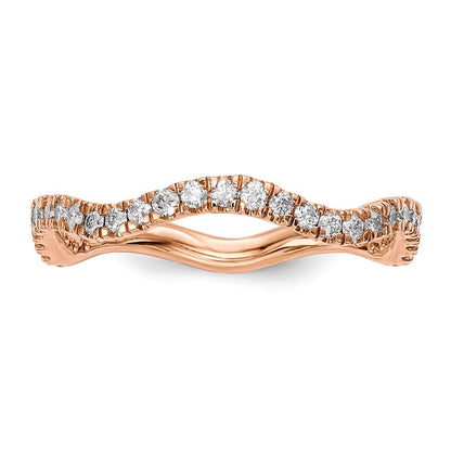 14K Roségold Ring mit echten Diamanten