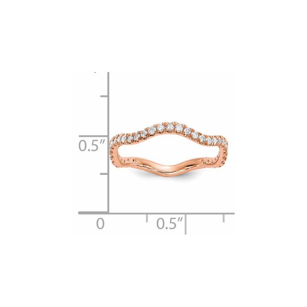 14K Roségold Ring mit echten Diamanten