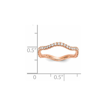 14K Roségold Ring mit echten Diamanten