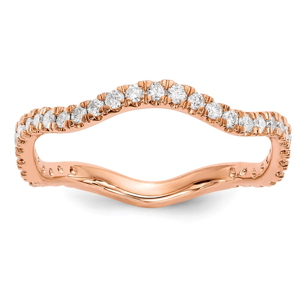 14K Roségold Ring mit echten Diamanten