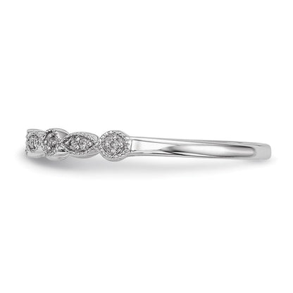 14K Weißgold Ring mit echten Diamanten